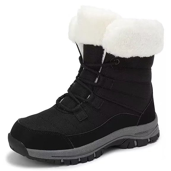 Northblanc Snow Boots for Women Outdoor Waterproof Slip Resistant boots Comfortable Warm Faux Fur Lined Winter Shoes