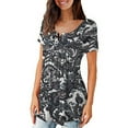 thumbnail image 1 of Northblanc Womens Summer Tops Short Sleeve Blouses for Women Dressy Casual Button Up Pullover Floral Shirts, 1 of 3