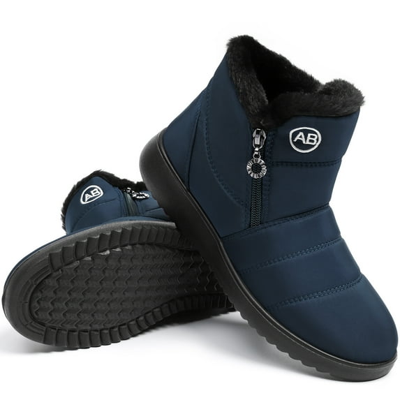 Northblanc Womens Warm Fur Lined Winter Snow Boots Waterproof Ankle Boots Outdoor Booties Comfortable Shoes