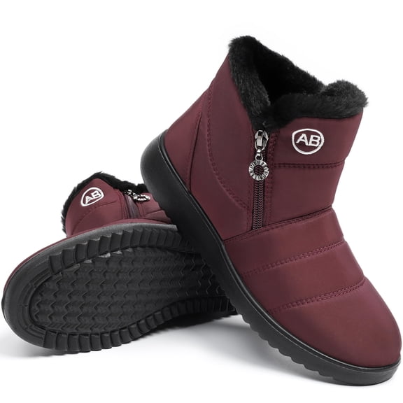 Northblanc Womens Warm Faux Fur Lined Winter Snow Boots Waterproof Ankle Boots Outdoor Booties Comfortable Shoes