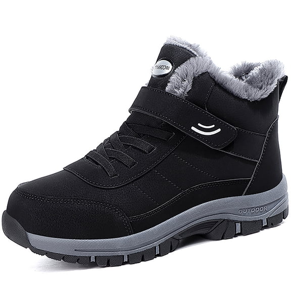 Northblanc Womens Winter Snow Boots Outdoor Hiking Boots Warm Faux Leather Lined Waterproof Anti-Slip Ankle Booties for Walking