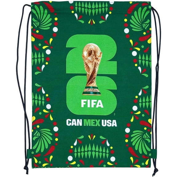 FIFA World Cup - Mexico - DIY Drawstring Backpack Kit Soccer Fan Sewing Craft Project Includes 24" x 43" Printed Canvas Panel, 12ft Nylon Paracord & Instructions Create a 17" x 13" Sports Bag, Mexico