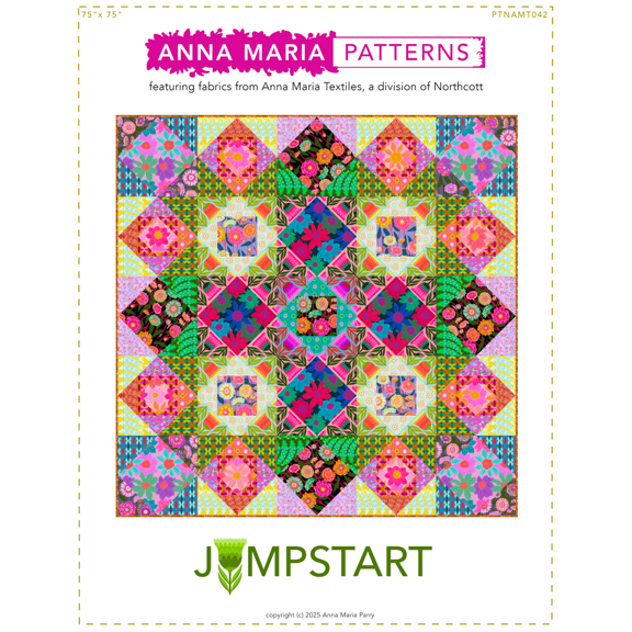 Northcott - Jumpstart Quilt Pattern & Template by Anna Maria