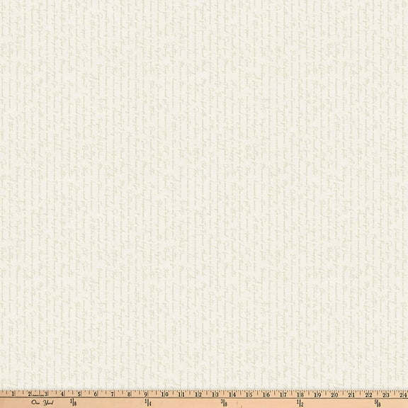 Northcott Material Girl The Stitched Word Cream, Quilting Fabric by the Yard