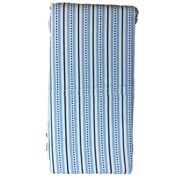 Northcrest Blue Pinstripe Pillowcase Set, 2 Standard Size Cotton Pillow Cases