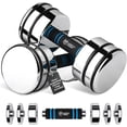 thumbnail image 1 of Northdeer 15lb Adjustable Dumbbells Pair Steel Weight Set,Weights for Lifting Gym Fitness with Foam Handle, Silver（15lb*2）, 1 of 9