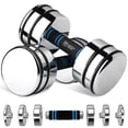 thumbnail image 1 of Northdeer 20lb Adjustable Dumbbells Pair Steel Weight Set,Weights for Lifting Gym Fitness with Foam Handle, Silver（20lb*2）, 1 of 9