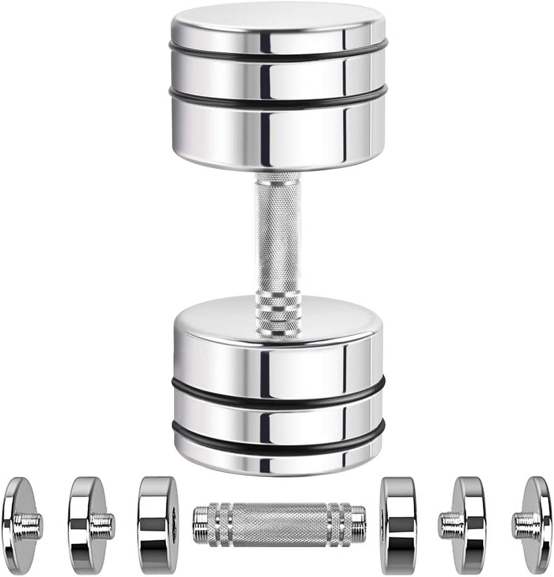 NORTHDEER シルバー 15kg ② Northdeer Adjustable Dumbbells Pair Steel Weight Set 15lb Silver