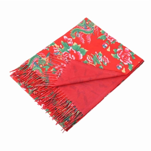 Northeast Flower Scarf Shawl Wrap Neck Scarf Female Winter Neck Warmers