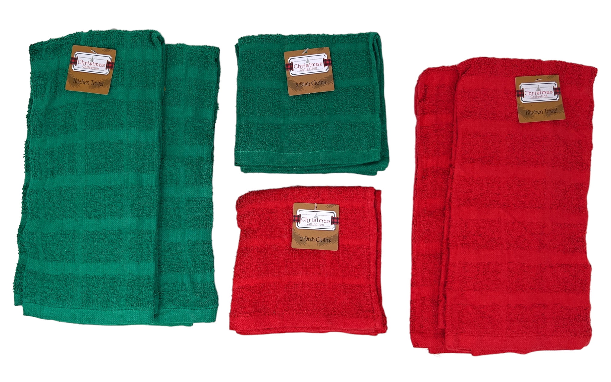 Honeycomb Kitchen Towels 8 Pack Choose Red,Green,Yellow Cotton Dish Towels  # 720