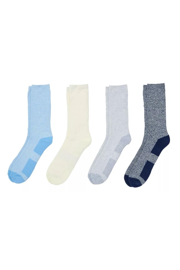 Northeast Outfitters Hiker Socks 4-Pack, Men's, Medium, Cream/Blue