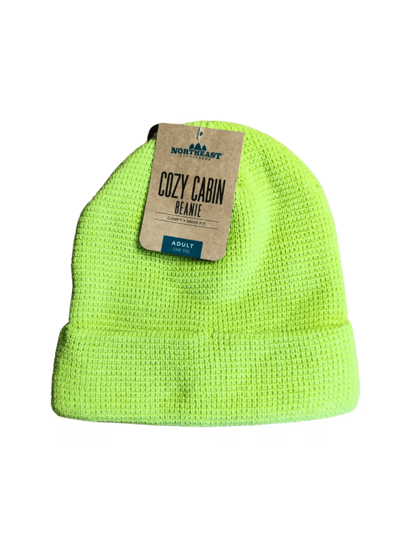 Outfitters Neo Cozy Cabin Waffle Cuff Beanie Unisex Yellow (Pack Of 2)