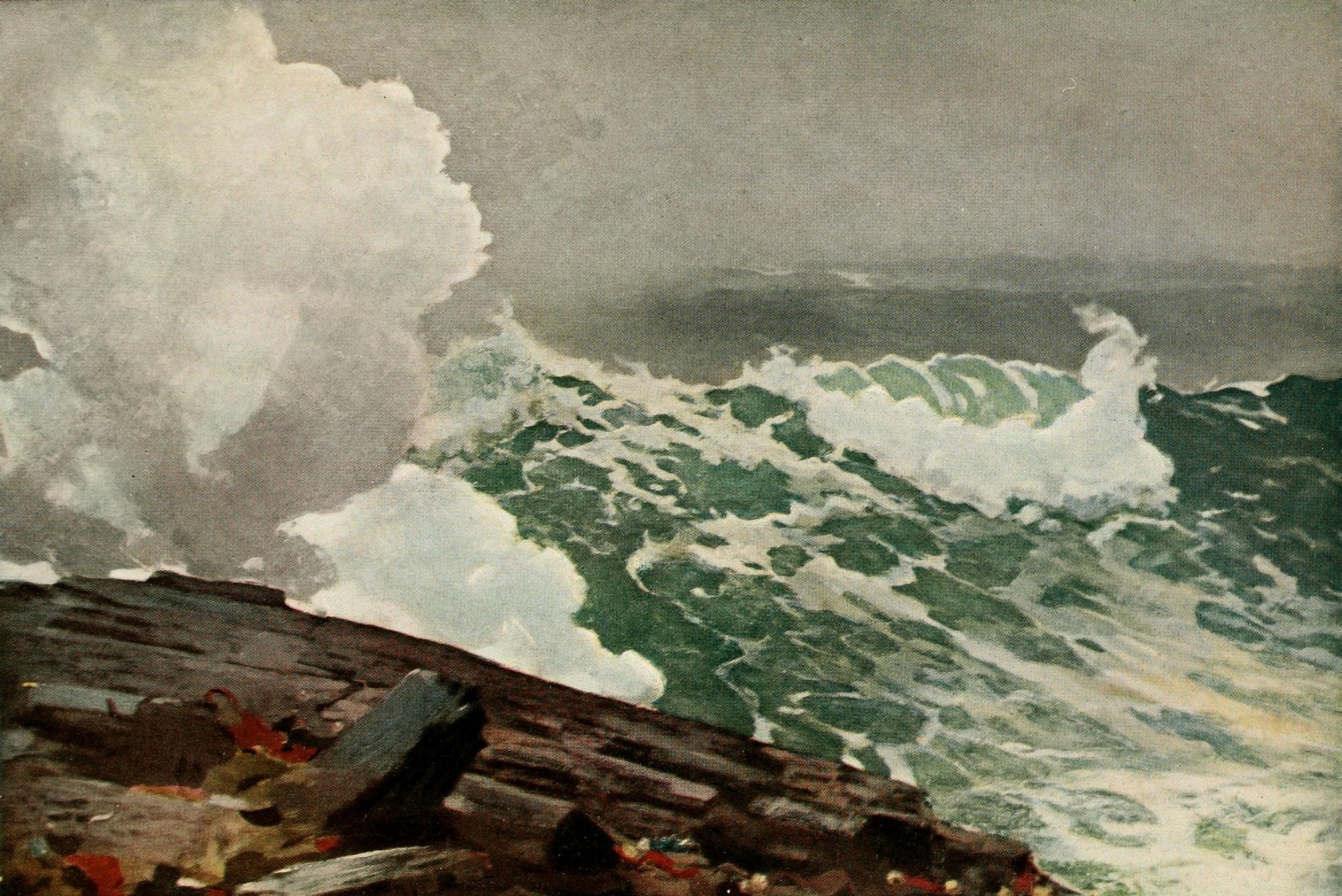 Northeaster The Century Magazine 94 1917 Canvas Art - Winslow Homer (18 x 24)