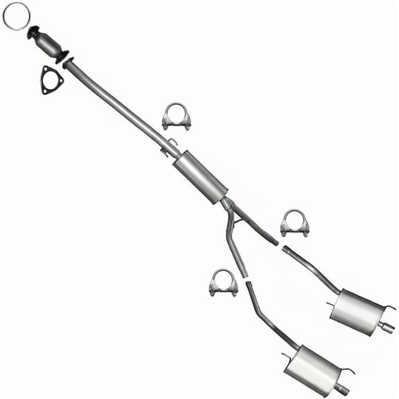 Northeastern Exhaust Catalytic Converter & Muffler Assembly Fits 2009-2015 Honda Pilot 3.5L - Direct Fit EPA-Approved | Stainless Steel System Kit
