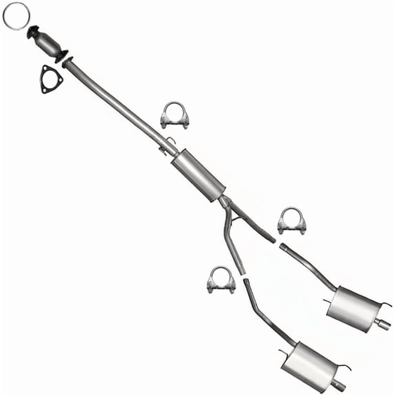 Northeastern Exhaust Catalytic Converter & Muffler Assembly Fits 2009-2015 Honda Pilot 3.5L - Direct Fit EPA-Approved | Stainless Steel System Kit