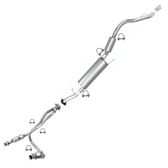 Northeastern Exhaust Catalytic, Muffler, Resonator Pipe & Tail Pipe Fits 2015-2019 Ford Transit-150 & Transit-250 3.7L - Direct Fit EPA-Approved | Stainless Steel Exhaust System Kit