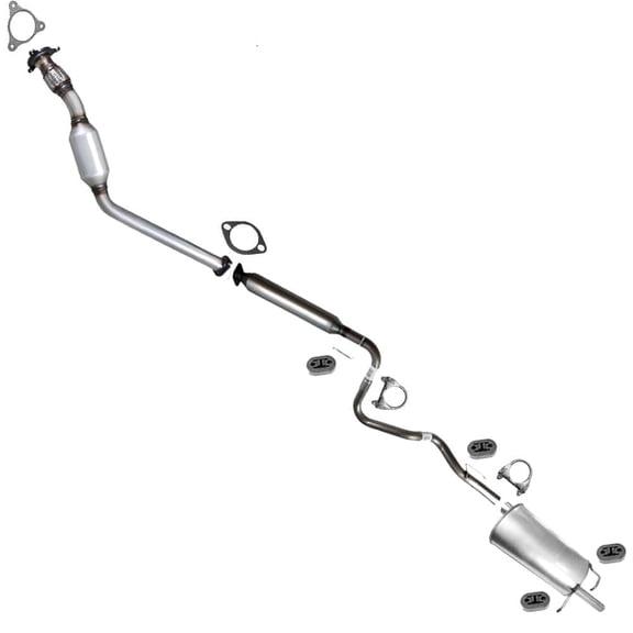 Northeastern Exhaust Catalytic, Resonator Pipe & Rear Muffler Fits 2006-2007 Chevrolet HHR 2.4L - Direct Fit EPA-Approved | Stainless Steel Complete System with Hangers