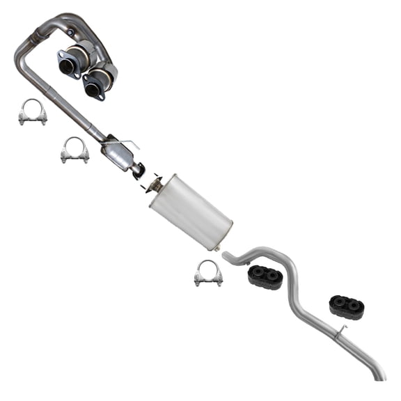 Northeastern Exhaust EPA Approved Catalytic Muffler Tail Pipe Exhaust Kit Fits 20042006 Jeep Wrangler 4.0L Direct Fit