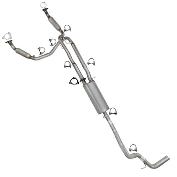 Northeastern Exhaust Catalytic Muffler & Tail Pipe Kit Fits 2006-2009 GMC Savana 2500 & Chevrolet Express 2500 4.8L - Direct Fit EPA-Approved | Stainless Steel System