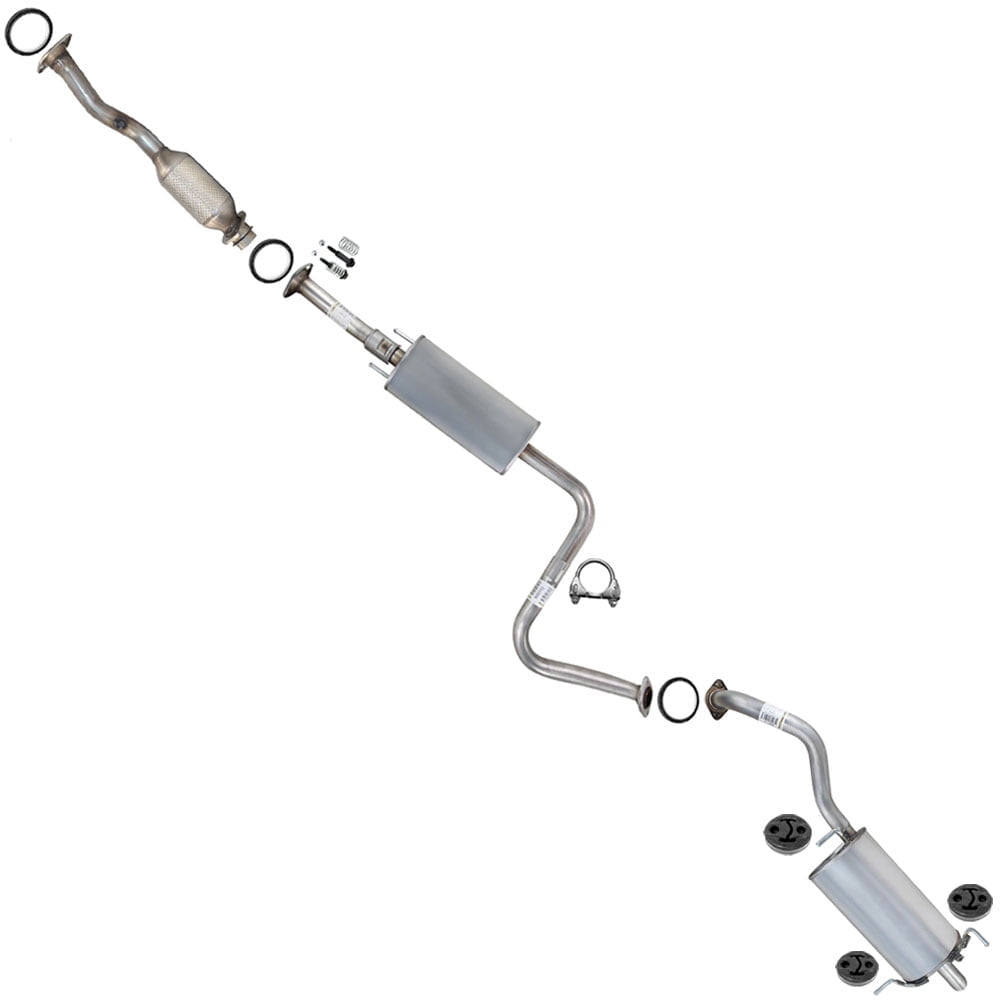 Northeastern Exhaust | Stainless Steel Rear Catalytic, Resonator & Muffler Exhaust System Kit Fits 2009-2012 Nissan Sentra 2.0L Sedan - Direct Fit