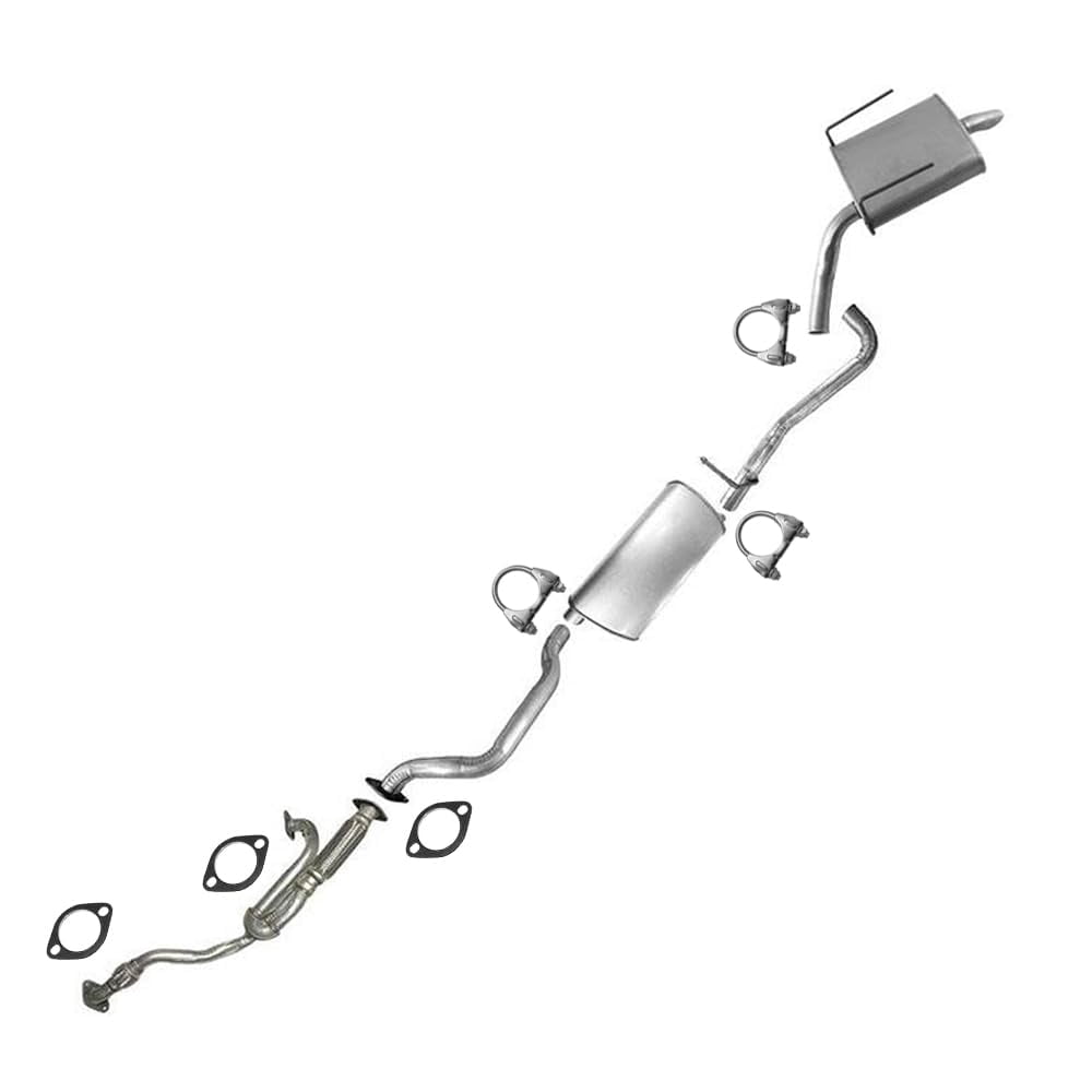Northeastern Exhaust Flex Pipe, Resonator & Muffler Exhaust System Kit Fits 2009-2015 Chevrolet Traverse & Saturn Outlook 3.6L - Direct Fit | Stainless Steel