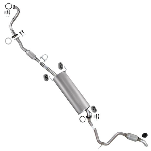 Northeastern Exhaust Front Pipe with Rear Catalytic and Muffler Tail Pipe Kit Fits 2009-2012 Toyota RAV4 2.5L - Direct Fit | EPA-Approved | Stainless Steel