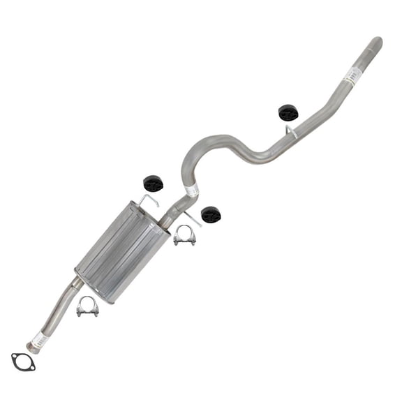 Northeastern Exhaust Intermediate Pipe, Muffler & Tail Pipe with Hangers Fits 1999-2004 Ford Mustang 3.8L & 2004 Ford Mustang 3.9L - Direct Fit | Stainless Steel System Kit