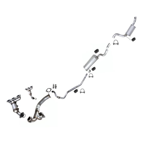 Northeastern Exhaust Manifold Y-Pipe Front Resonator & Muffler Kit Fits 2009-2010 Volkswagen Routan 4.0L - Direct Fit EPA-Approved | Includes Hardware Kit