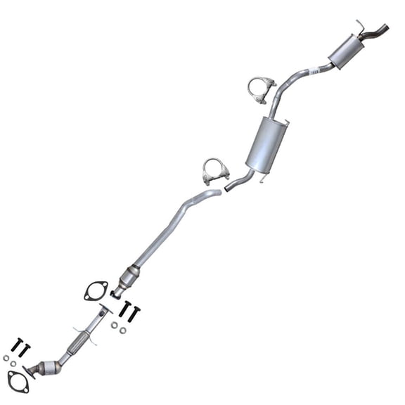 Northeastern Exhaust Muffler and Catalytic & Resonator Exhaust System Kit Fits 2010-2013 Ford Transit Connect 2.0L - Direct Fit EPA-Approved | Stainless Steel