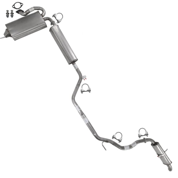 Northeastern Exhaust Muffler Resonator Tail Pipe Kit Fits Nissan Quest 2004-2009 3.5L | Includes Gasket, Clamps and Bolt Kit | Direct-Fit | Stainless Steel
