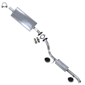 Northeastern Exhaust Muffler Assembly & Resonator Pipe with Hangers Fits 2001-2004 Mazda Tribute 2.0L & 3.0L - Direct Fit | Stainless Steel System Kit