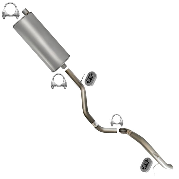 Northeastern Exhaust Muffler & Tail Pipe Fits 2006-2010 Jeep Commander 3.7L & 5.7L and 2006-2009 Jeep Commander 4.7L - Direct Fit | Stainless Steel System Kit