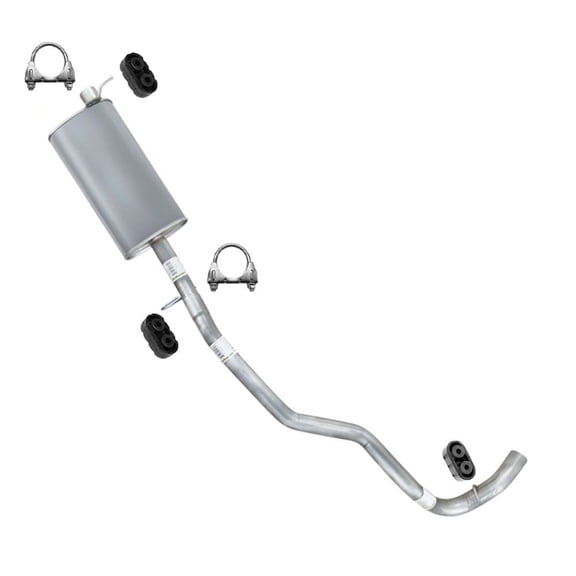 Northeastern Exhaust Muffler & Tail Pipe with Hangers Fits 1998-2000 GMC Sonoma 2.2L (Rear-Wheel Drive Models Only) - Direct Fit | Stainless Steel System Kit