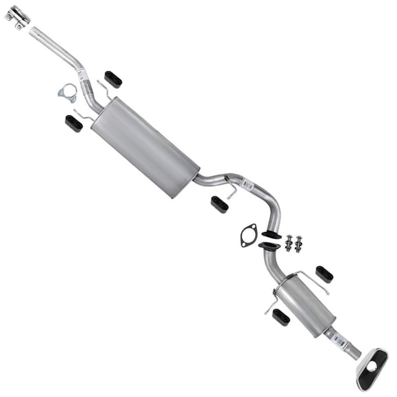 Northeastern Exhaust Muffler Tail Pipe with Tip & Hangers Kit Fits 2013–2018 Hyundai Santa Fe Sport 2.4L | Direct-Fit Stainless Steel Replacement