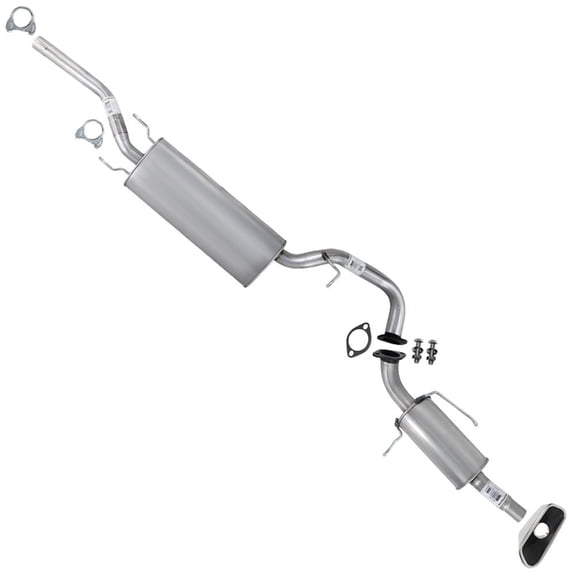Northeastern Exhaust Muffler and Tail Pipe with Tip Kit Fits 20132018 Hyundai Santa Fe Sport 2.4L | Direct-Fit Stainless Steel Replacement
