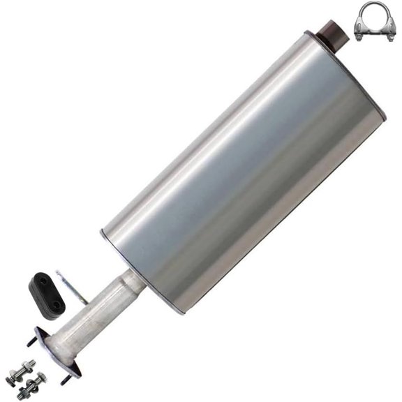 Northeastern Exhaust Muffler with Hanger Fits 2002-2005 Chevrolet Trailblazer 4.2L - Direct Fit | Stainless Steel