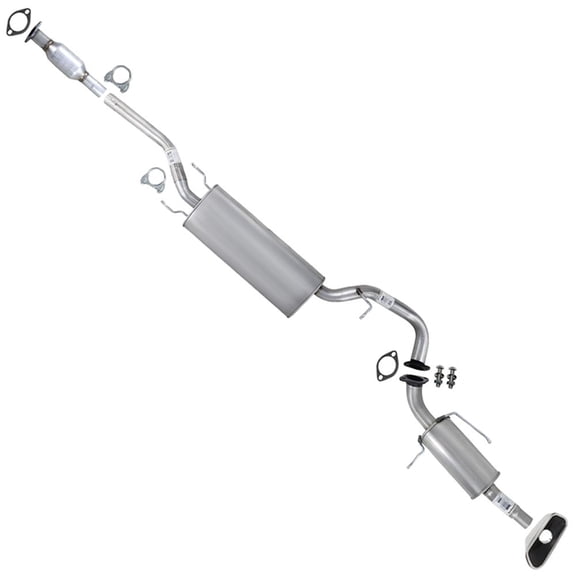 Northeastern Exhaust Rear Catalytic Muffler & Tail Pipe with Tip Kit Fits 20132018 Hyundai Santa Fe Sport 2.4L | EPA-Approved Direct-Fit Stainless Steel Replacement