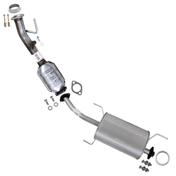 Northeastern Exhaust Rear Catalytic w/ Muffler Kit Fits 2015-2018 Chevy City Express 2.0L | Includes Gaskets and Bolt Kit | Direct-Fit | Stainless Steel