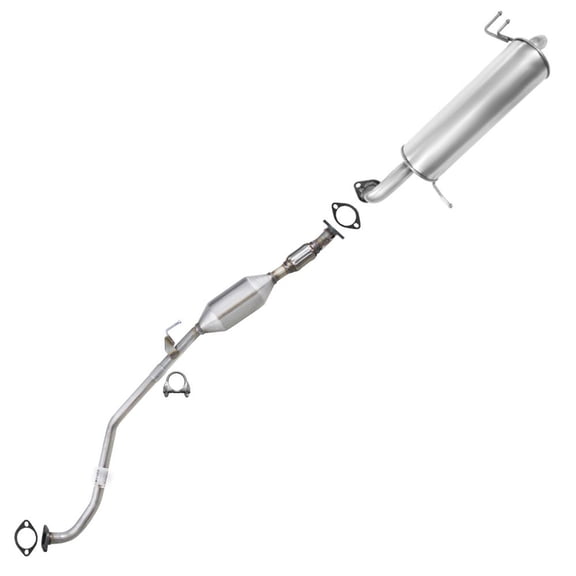 Northeastern Exhaust Resonator Assembly & Muffler Fits 2010-2011 Kia Soul 1.6L - Direct Fit | Stainless Steel System Kit