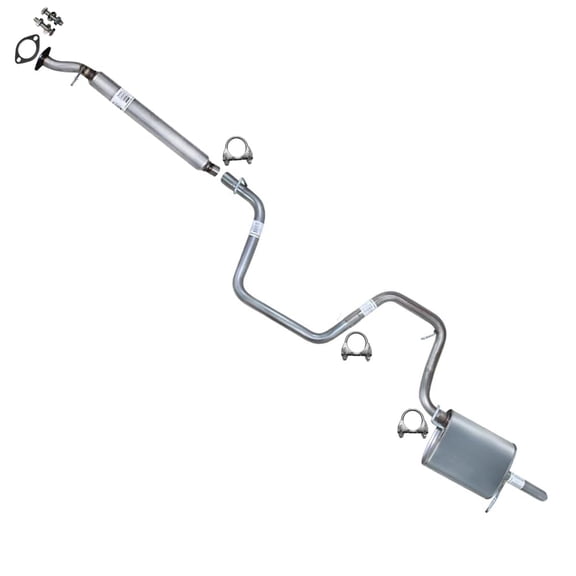Northeastern Exhaust Resonator, Intermediate Pipe & Muffler Kit Fits 2007-2008 Chevrolet Malibu 3.5L - Direct Fit | Stainless Steel | Includes Hardware Kit