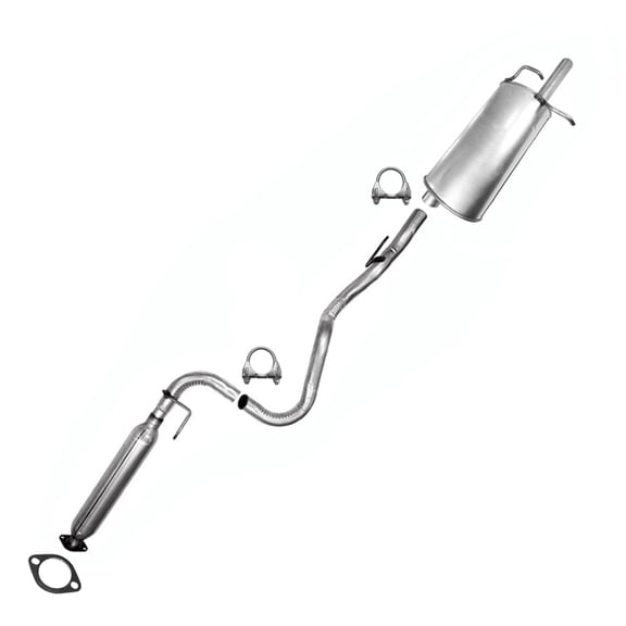 Northeastern Exhaust Resonator and Muffler Exhaust Kit Fits 2006-2011 Chevy HHR 2.4L Wagon - Direct-Fit Replacement | Stainless Steel | Free Clamps and Gaskets