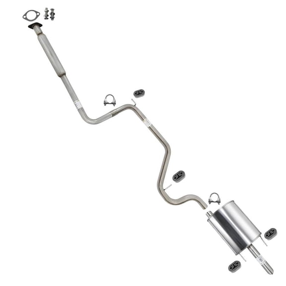 Northeastern Exhaust Resonator & Muffler Fits 1997-2000 Pontiac Grand Prix 3.8L (Single Exhaust Models Only) - Direct Fit | Stainless Steel System Kit