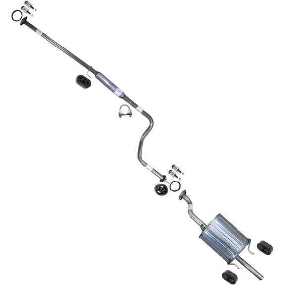 Northeastern Exhaust Resonator & Muffler Fits 1999-2000 Honda Civic 1.6L (Excludes EX, EX-R, EX-R SiR, Si Trim & Hatchback) - Direct Fit | Stainless Steel System Kit