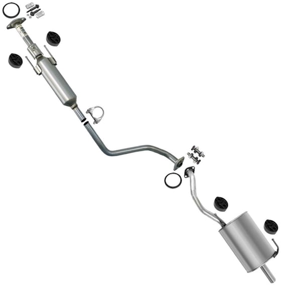 Northeastern Exhaust Resonator Pipe Muffler Kit Fits 2014-2018 Nissan Versa Note 1.6L - Direct Fit | Stainless Steel Complete System