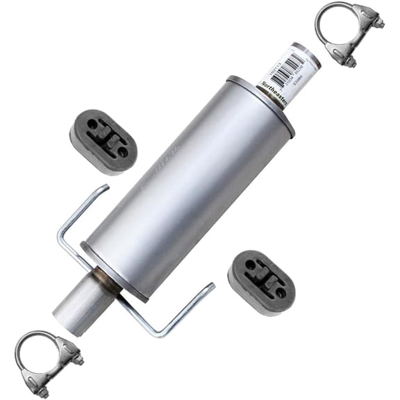 Northeastern Exhaust Resonator Pipe with Hangers Fits 2006 Lincoln Zephyr 3.0L (FWD Models Only) - Direct Fit | Stainless Steel