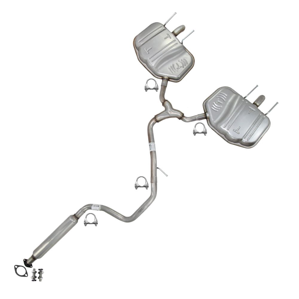 Northeastern Exhaust Resonator, Y-Pipe & Pair of Mufflers Fits 2011-2017 Buick Regal 2.4L - Direct Fit | Stainless Steel System Kit