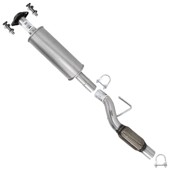 Northeastern Exhaust Resonator and Flex Pipe System Kit Fits 2011-2014 Ford F-150 3.7L 145" WB - Direct Fit Replacement | Stainless Steel