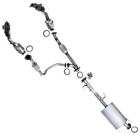 Northeastern Exhaust Stainless Steel EPA-Approved Front and Rear Catalytic Converter with Muffler Fits 2013–2014 Toyota FJ Cruiser 4.0L – Direct-Fit