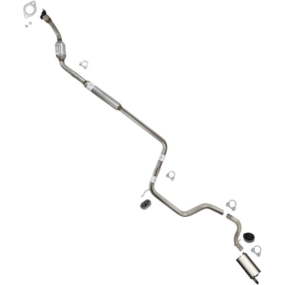Northeastern Exhaust Rear Catalytic, Resonator, Pipe & Muffler Fits 2000-2007 Ford Taurus 3.0L & 2000-2005 Mercury Sable 3.0L (Sedan Models Only) - Direct Fit EPA-Approved | Stainless Steel System Ki
