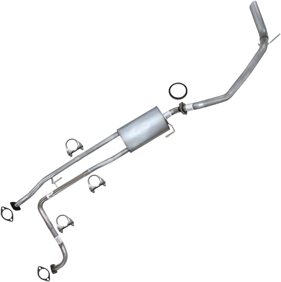 Northeastern Exhaust | Stainless Steel Exhaust Intermediate Pipe, Muffler & Tail Pipe Kit Fits 2007–2015 Nissan Titan 5.6L 139.8" W.B – Direct Fit